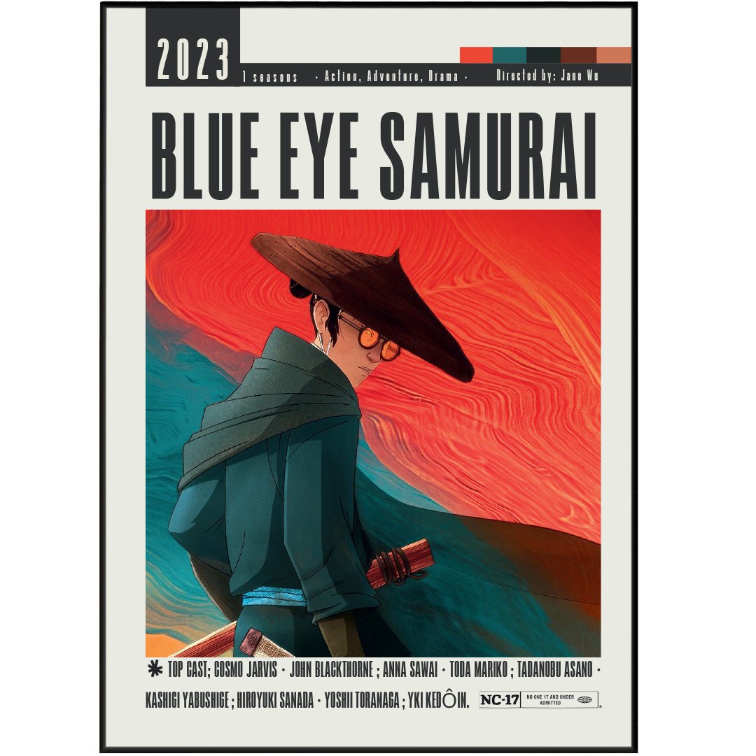 Blue Eye Samurai Tv Serie Posters - 98typesModern Minimal Movies