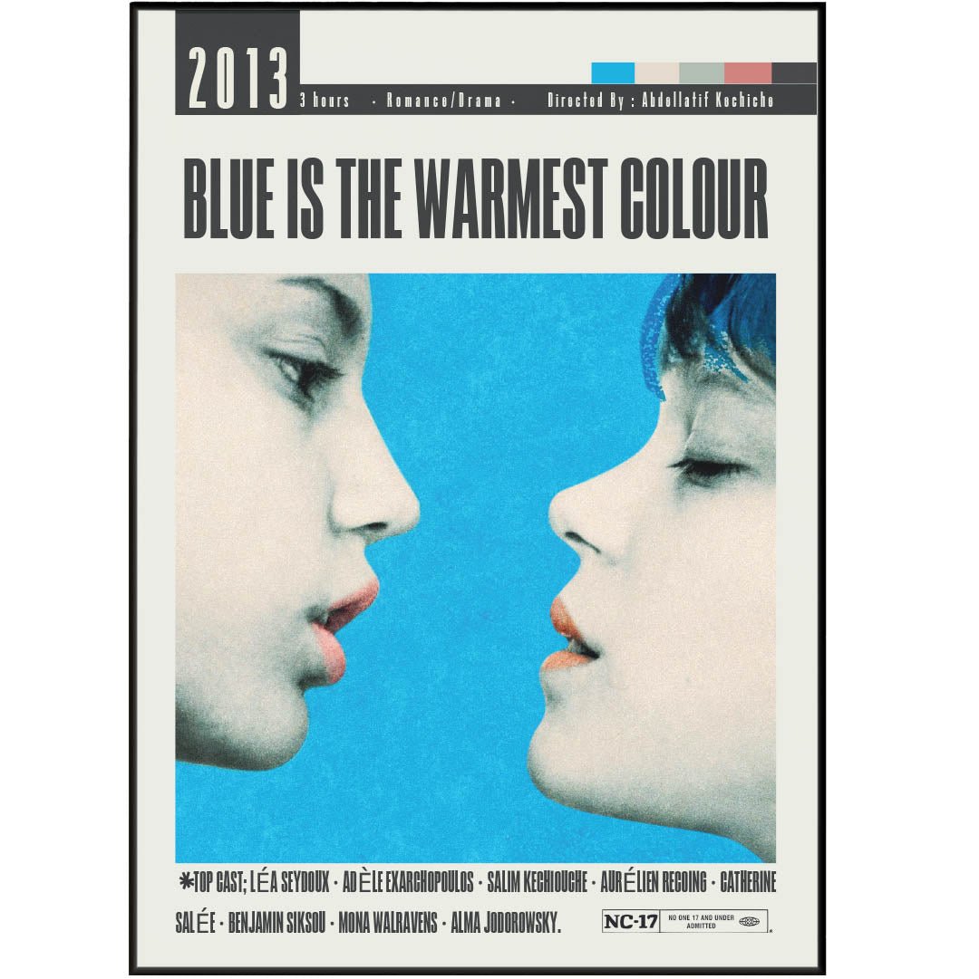 Blue Is the Warmest Colour Movie Poster - 98typesModern Minimal Movies