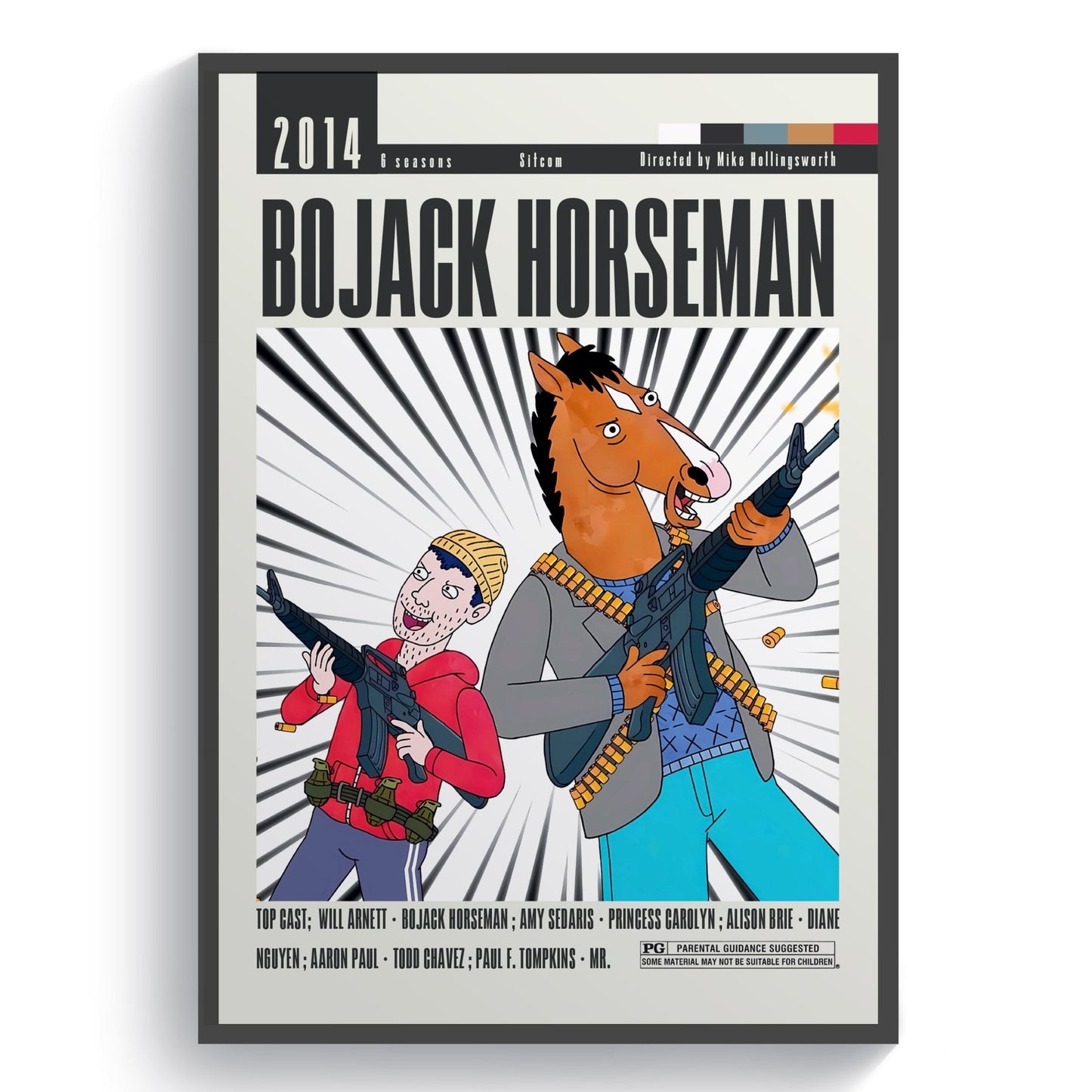 BoJack Horseman Tv Serie Posters - 98typesModern Minimal Movies