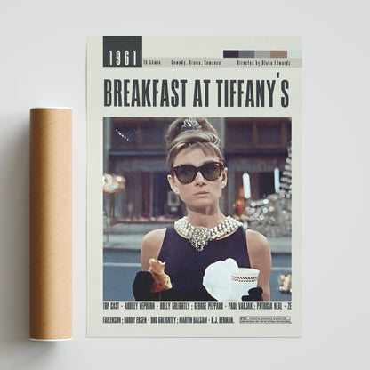 Breakfast at Tiffany's Poster | Blake Edwards Movies - 98typesModern Minimal Movies