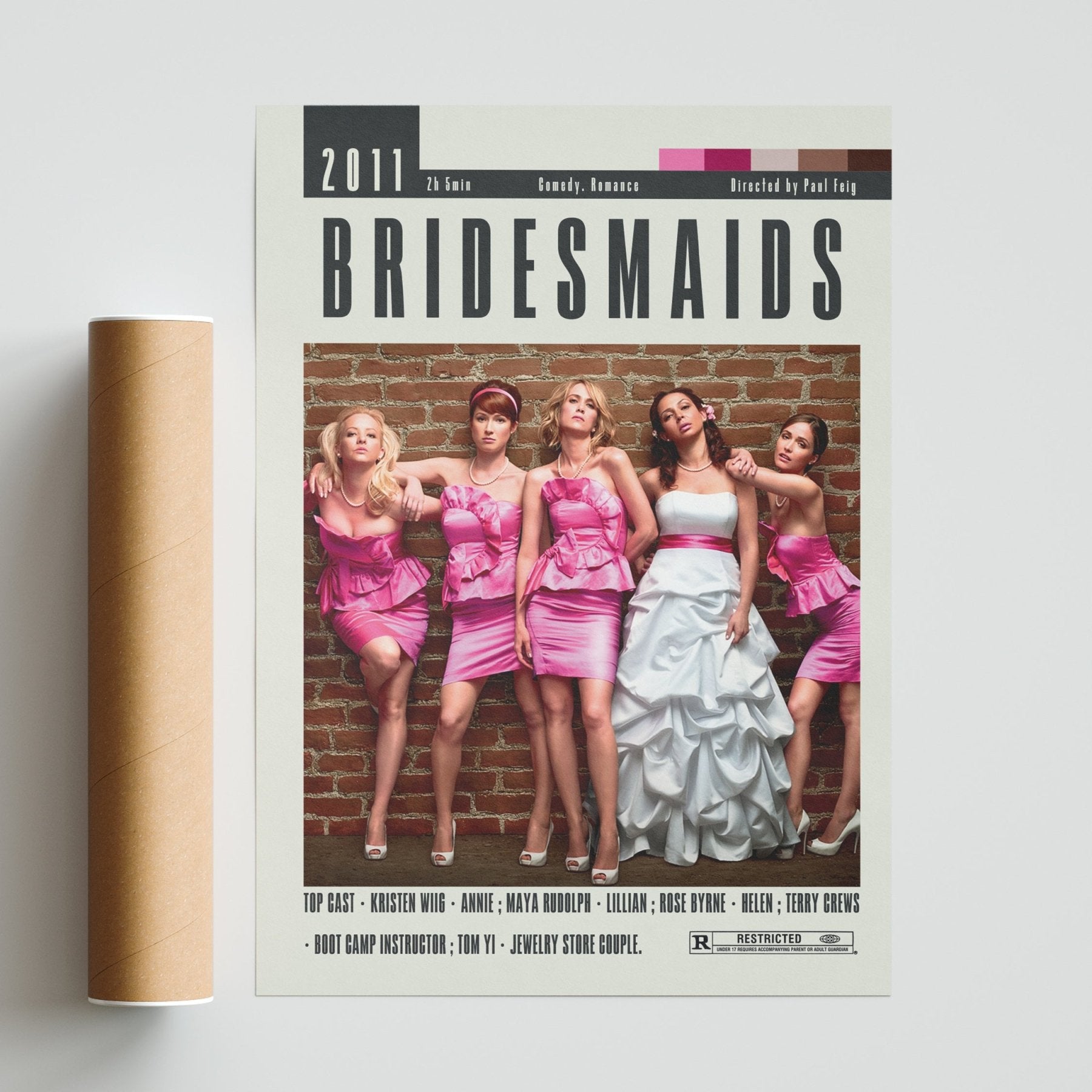 Bridesmaids Poster | Paul Feig Movies - 98typesModern Minimal Movies