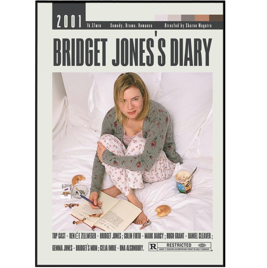 Bridget Jones's Diary Posters | Sharon Maguire Movies - 98typesModern Minimal Movies