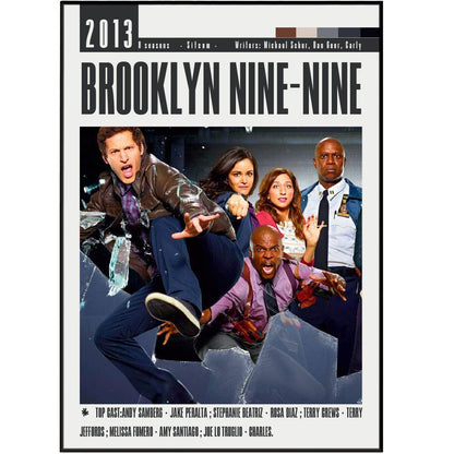 Brooklyn Nine - Nine Tv Serie Movie Poster - 98typesModern Minimal Movies