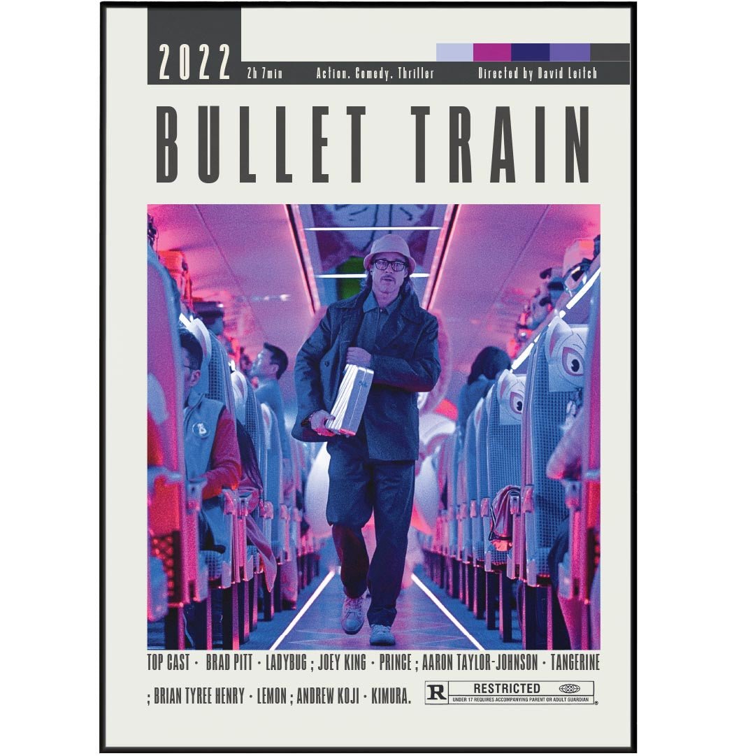 Bullet Train Poster | David Leitch Movies - 98typesModern Minimal Movies