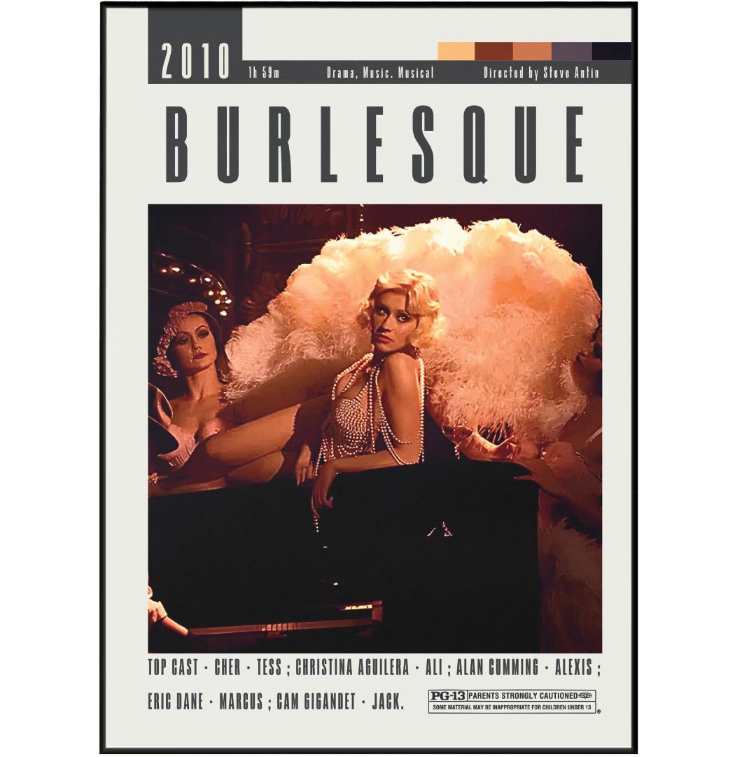 Burlesque Poster | Steve Antin Movies - 98typesModern Minimal Movies