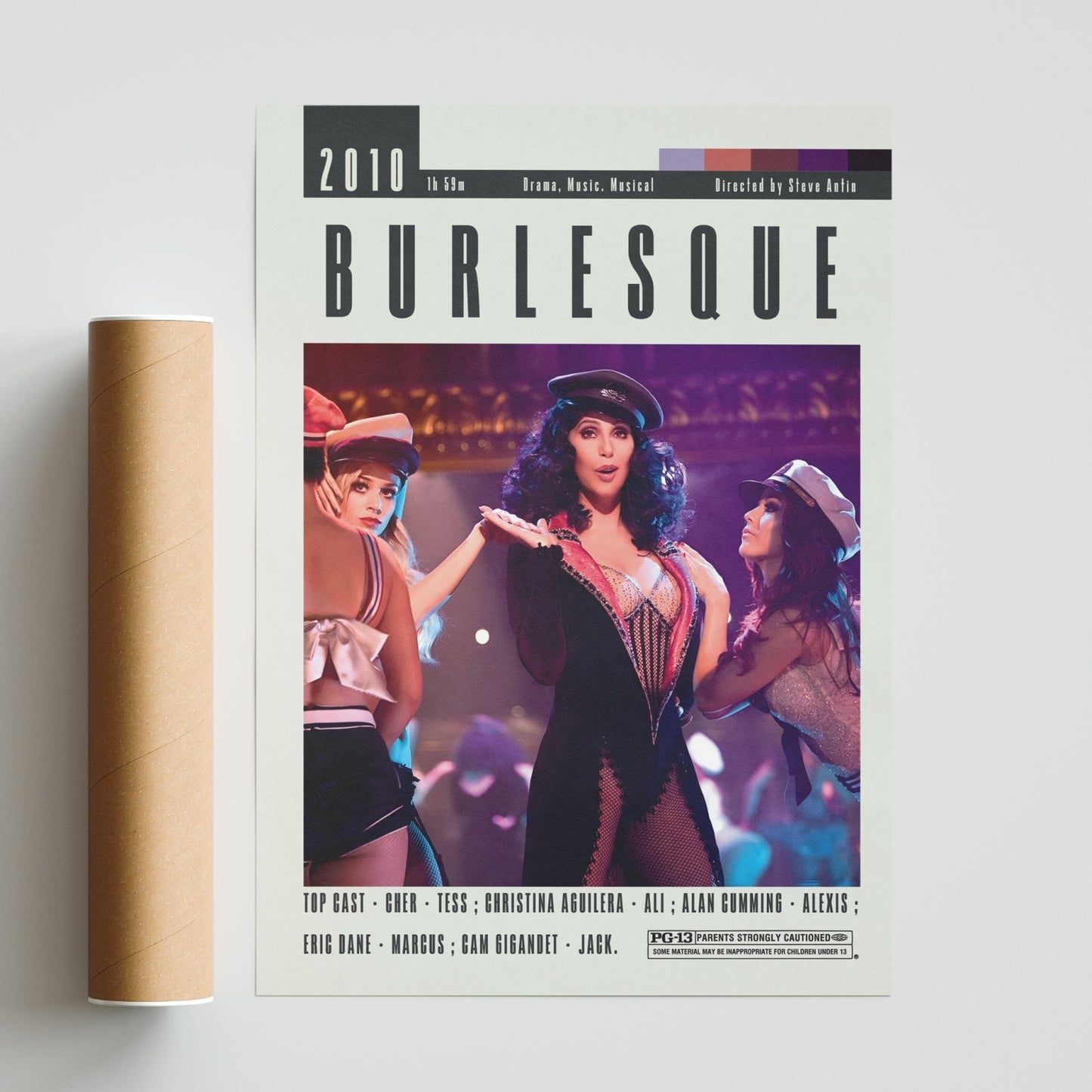 Burlesque Poster | Steve Antin Movies - 98typesModern Minimal Movies