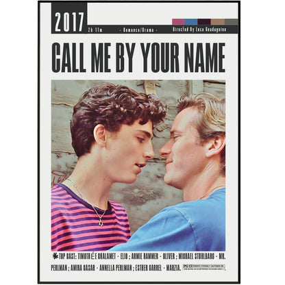 Call Me by Your Name 2017 Film Posters - 98typesModern Minimal Movies