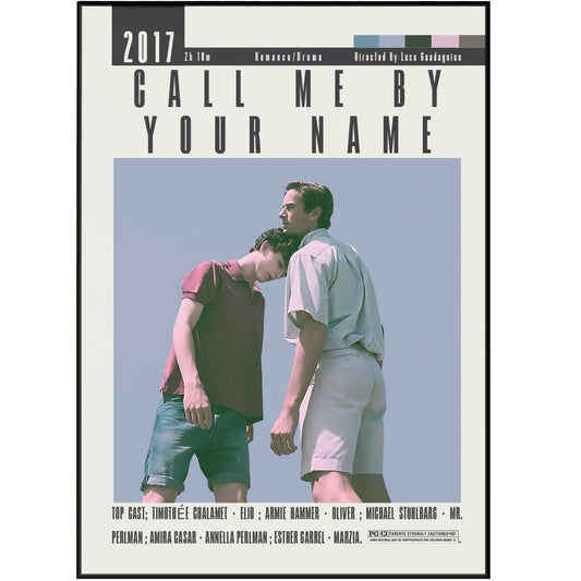 Call Me By Your Name Movie Posters - 98typesModern Minimal Movies