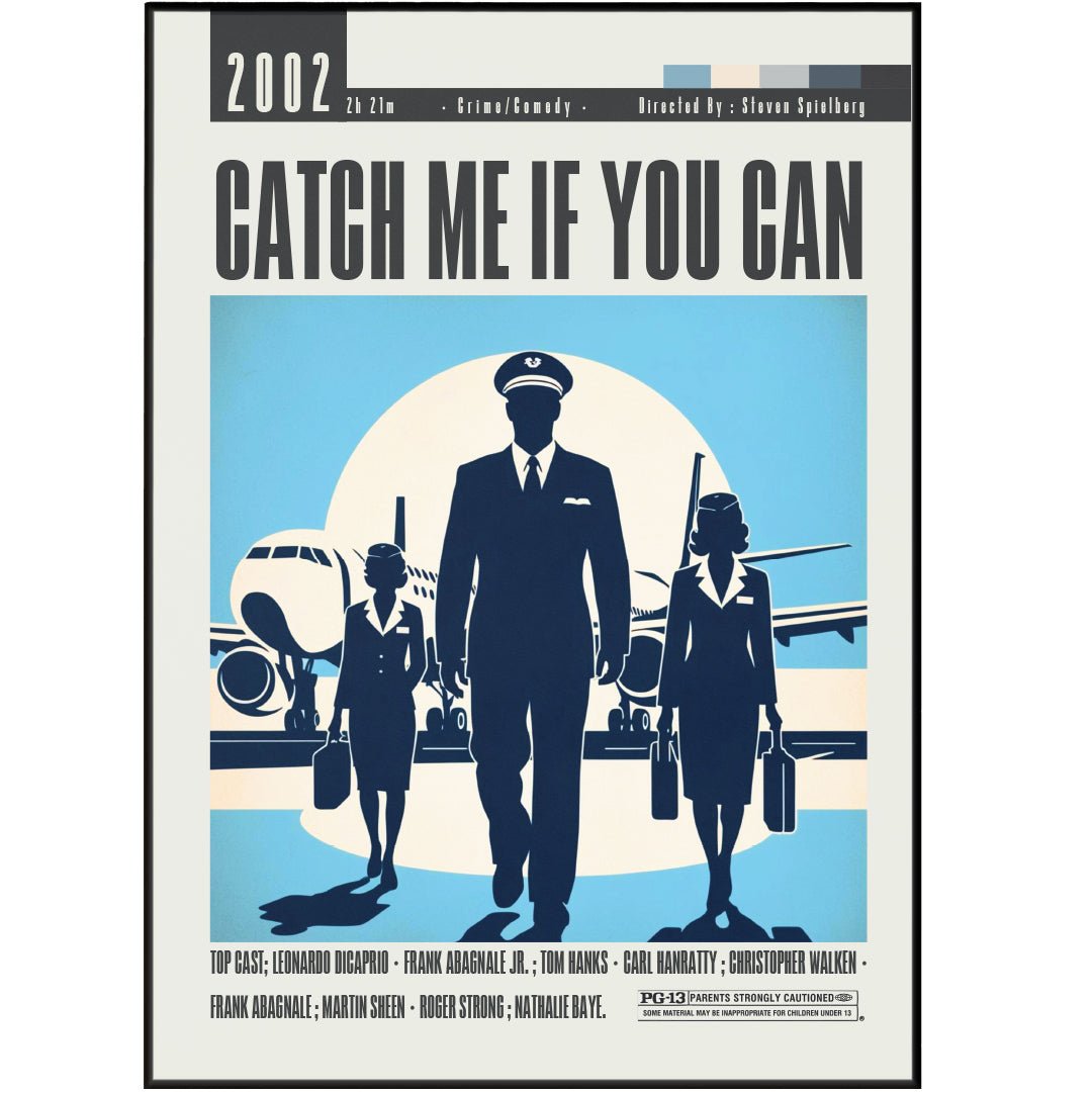 Catch Me If You Can Movie Poster - 98typesModern Minimal Movies