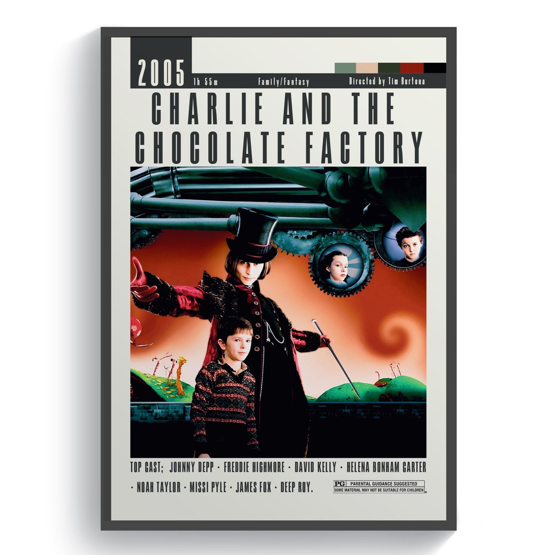 Charlie and the Chocolate Factory Movie Posters - 98typesModern Minimal Movies