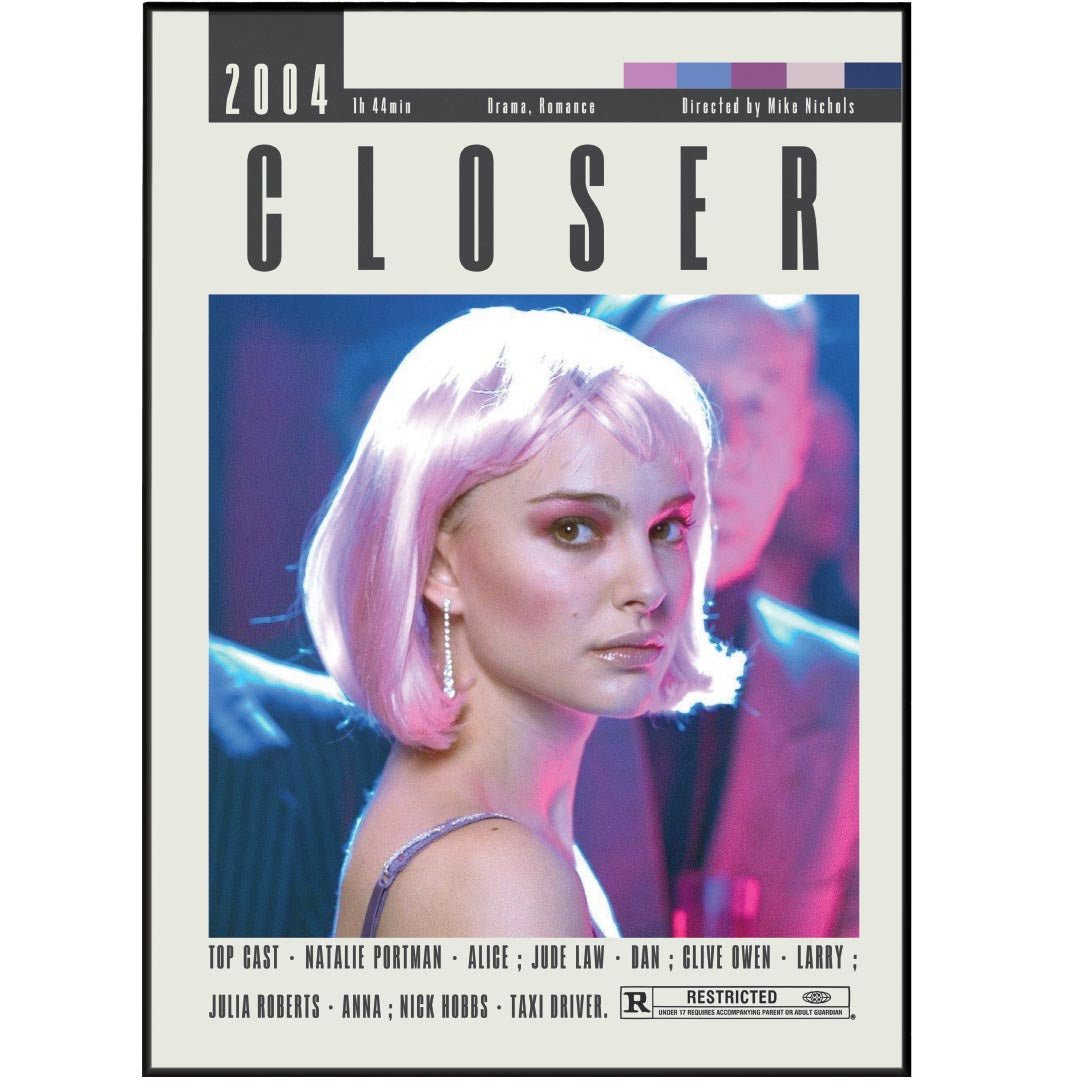 Closer Posters | Mike Nichols Films - 98typesModern Minimal Movies