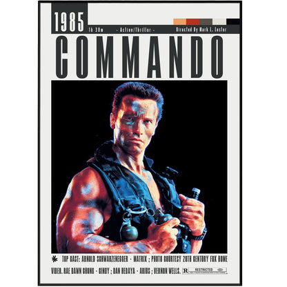 Commando 1985 Film Poster - 98typesModern Minimal Movies