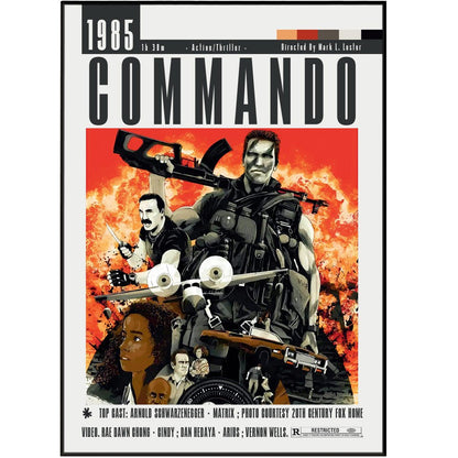 Commando 1985 Film Posters - 98typesModern Minimal Movies