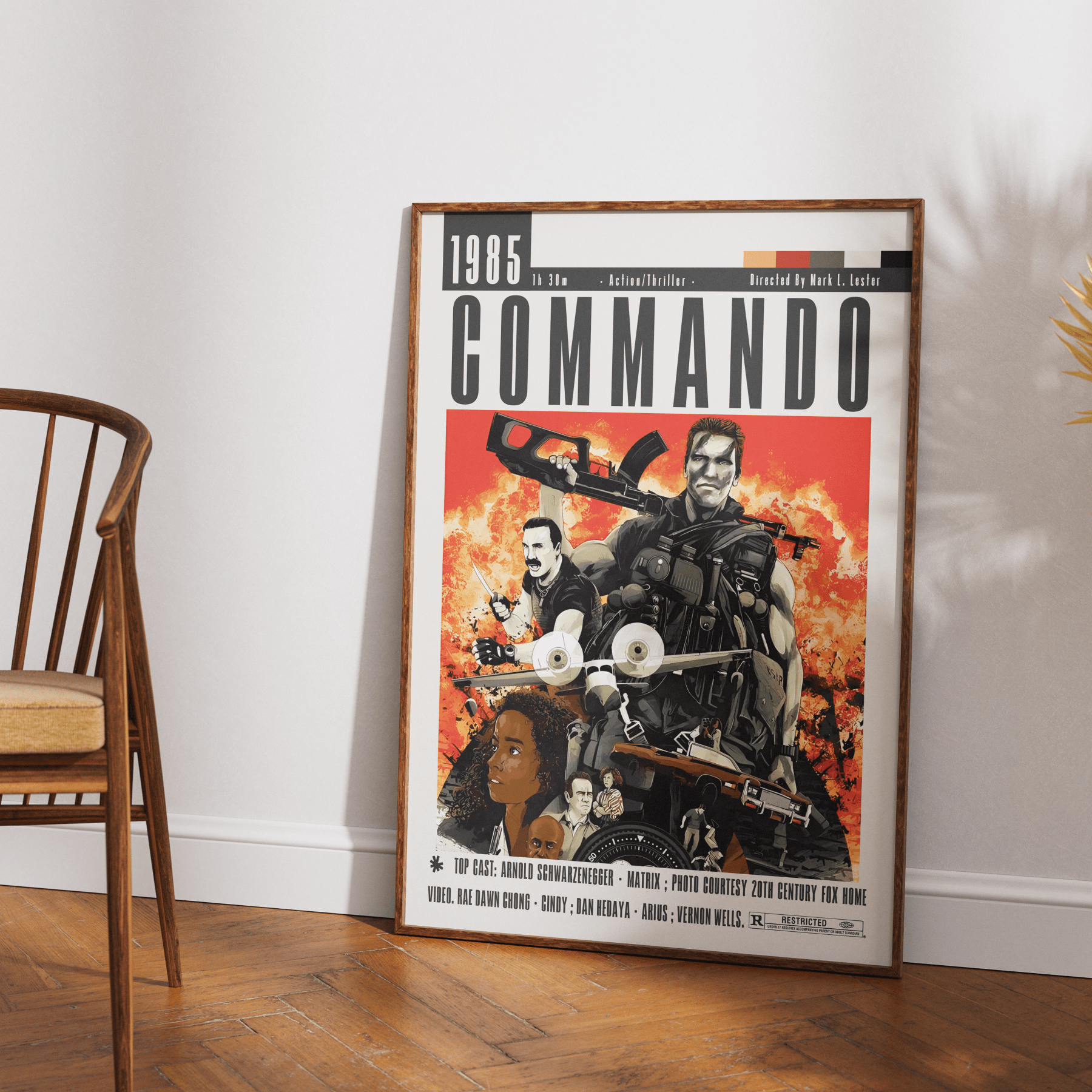 Commando 1985 Film Posters - 98typesModern Minimal Movies