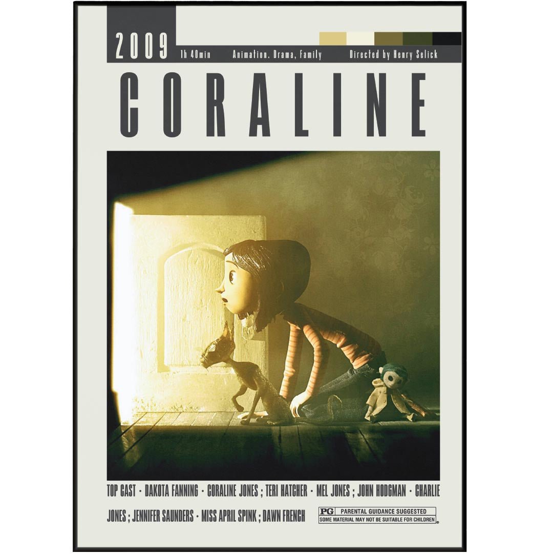 Coraline Posters | Henry Selick Movies - 98typesModern Minimal Movies