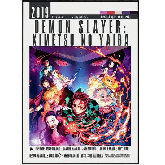 Demon Slayer Kimetsu no Yaiba Film Poster - 98typesModern Minimal Movies