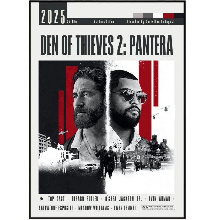 Den of Thieves 2 Pantera 2025 Movie Posters - 98typesModern Minimal Movies
