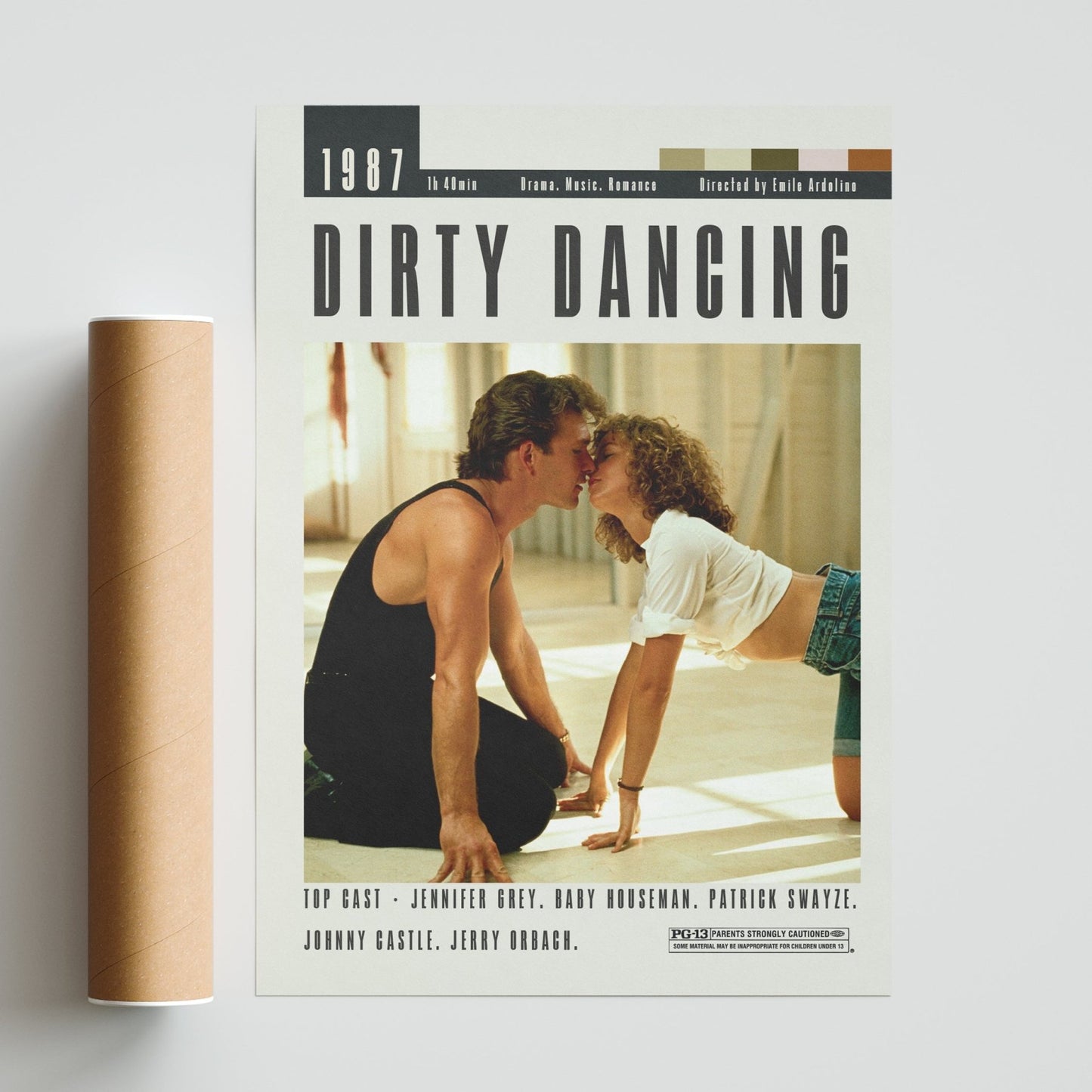 Dirty Dancing Poster | Emile Ardolino Movies - 98typesModern Minimal Movies