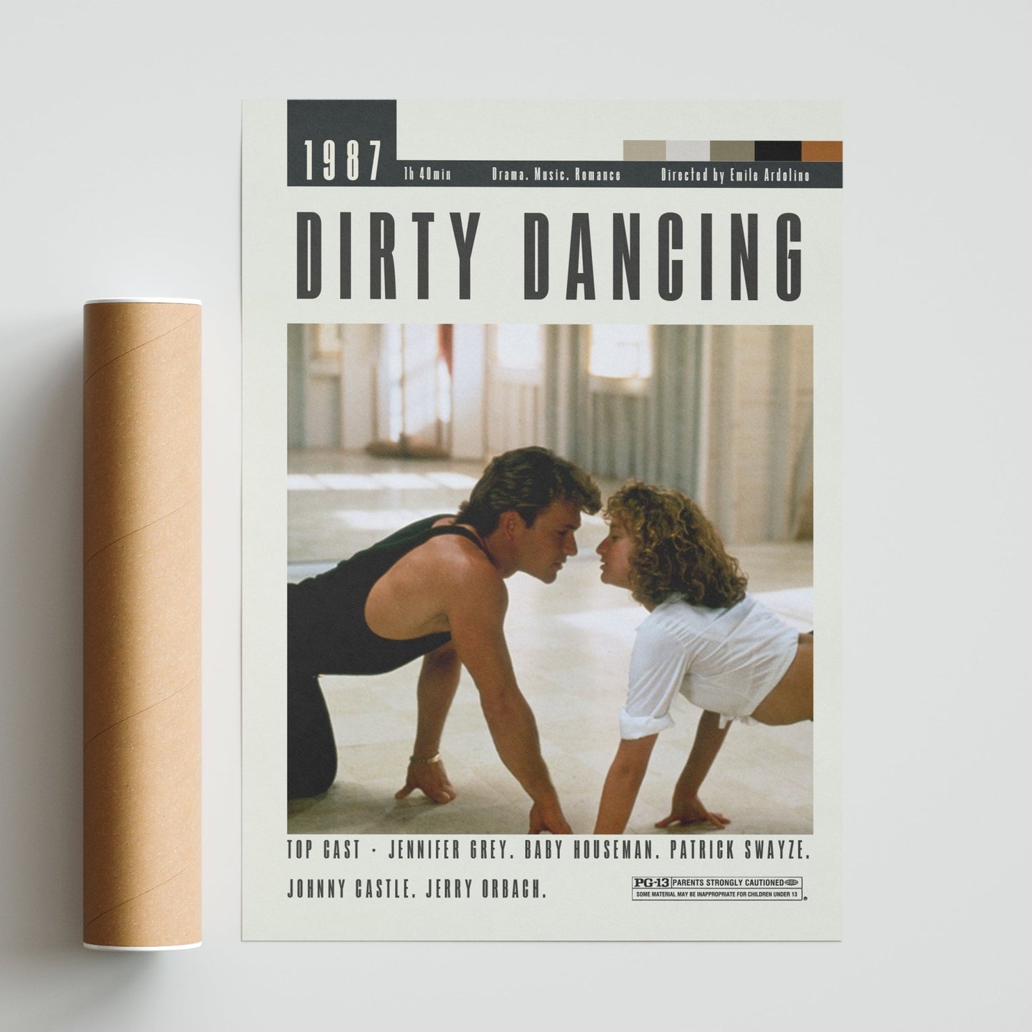 Dirty Dancing Poster | Emile Ardolino Movies - 98typesModern Minimal Movies