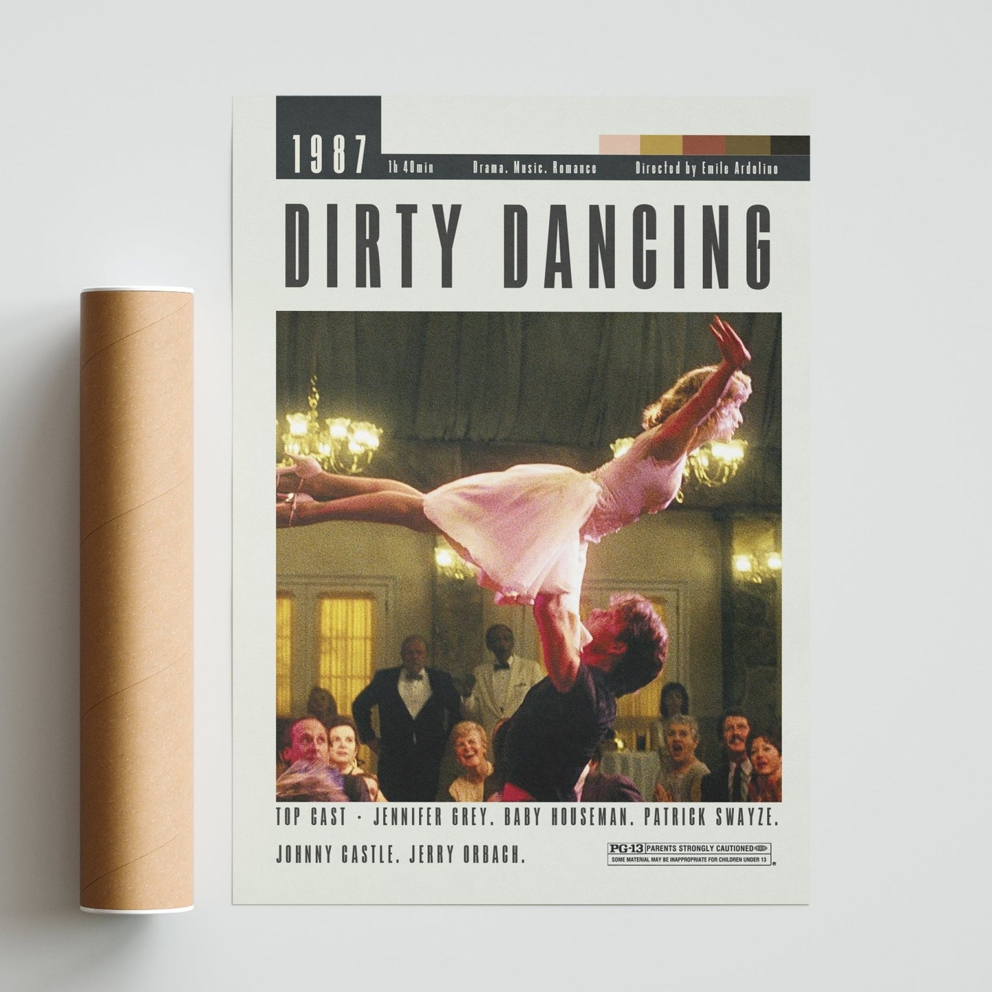 Dirty Dancing Poster | Emile Ardolino Movies - 98typesModern Minimal Movies