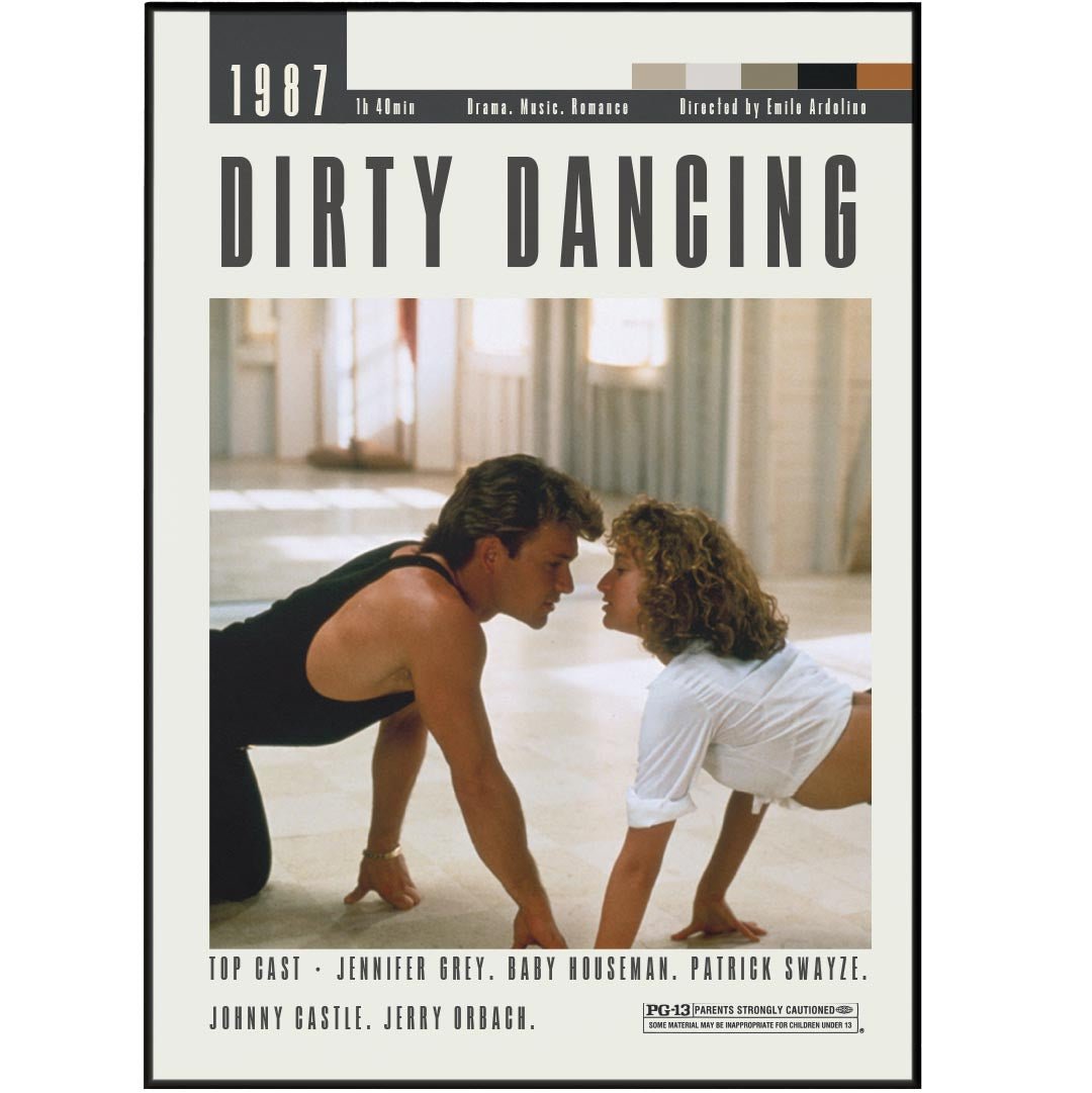 Dirty Dancing Poster | Emile Ardolino Movies - 98typesModern Minimal Movies