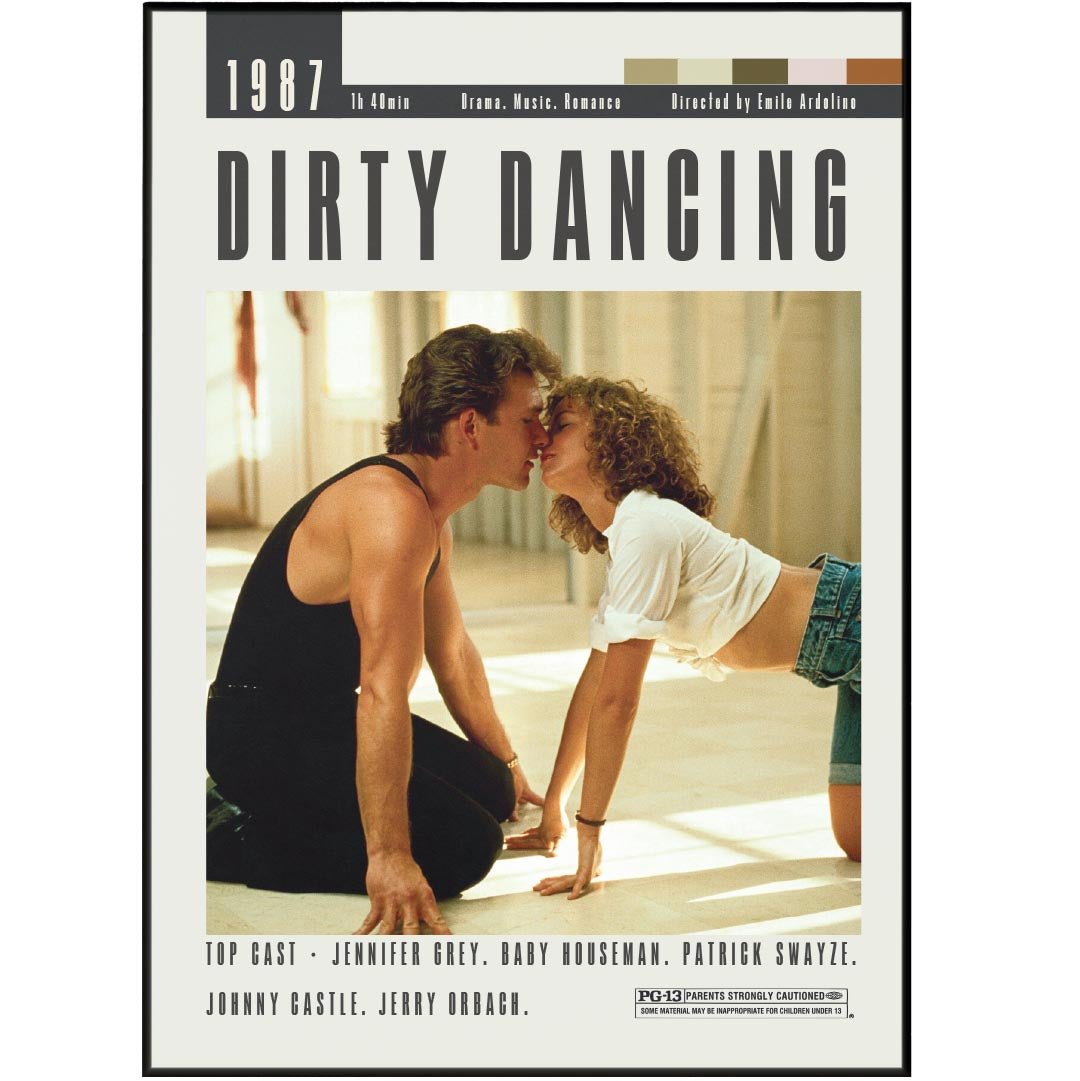 Dirty Dancing Poster | Emile Ardolino Movies - 98typesModern Minimal Movies