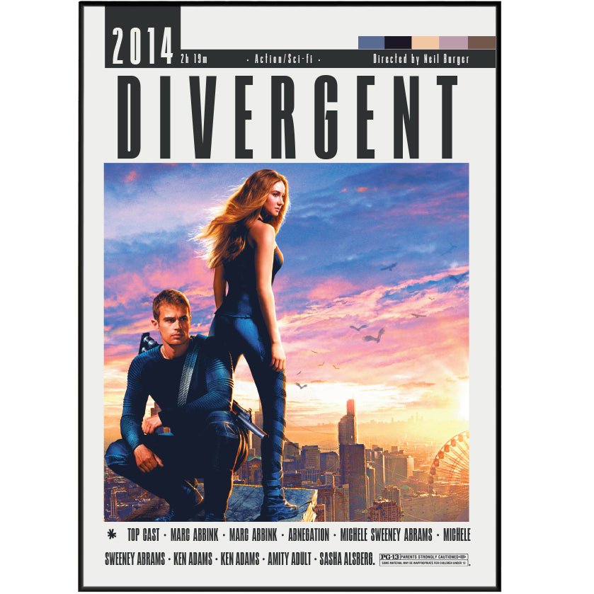 Divergent 2014 Movie Poster - 98typesModern Minimal Movies