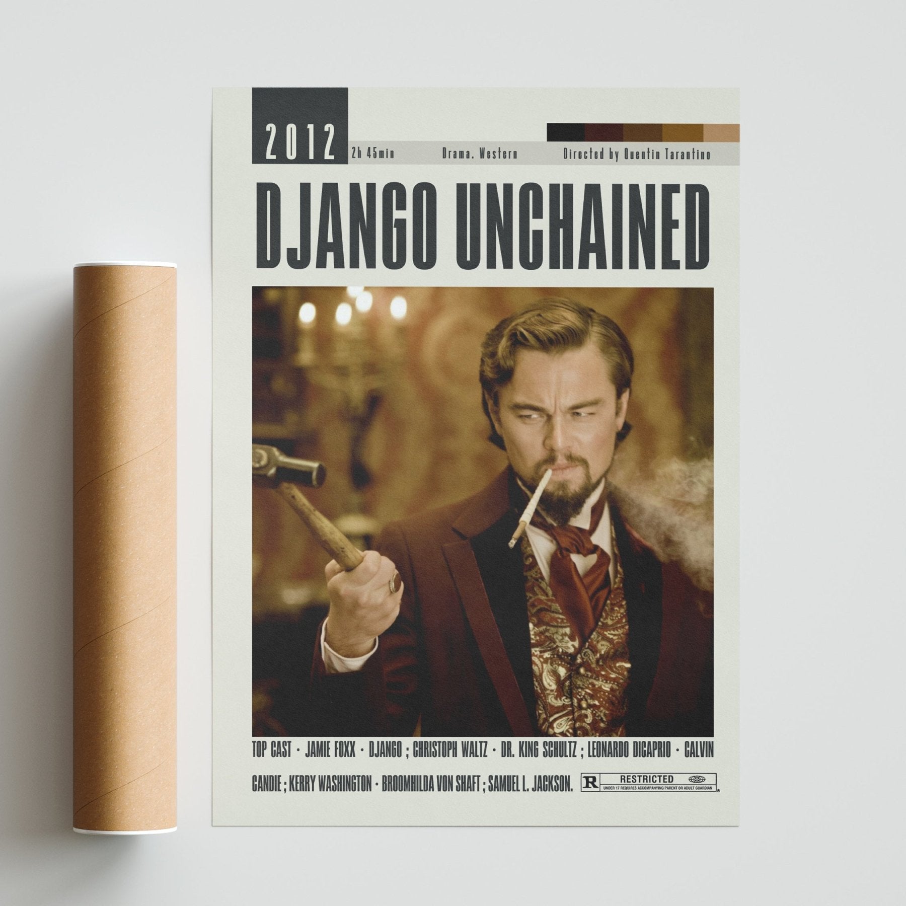 Django Unchained Poster | Quentin Tarantino Movies - 98typesModern Minimal Movies