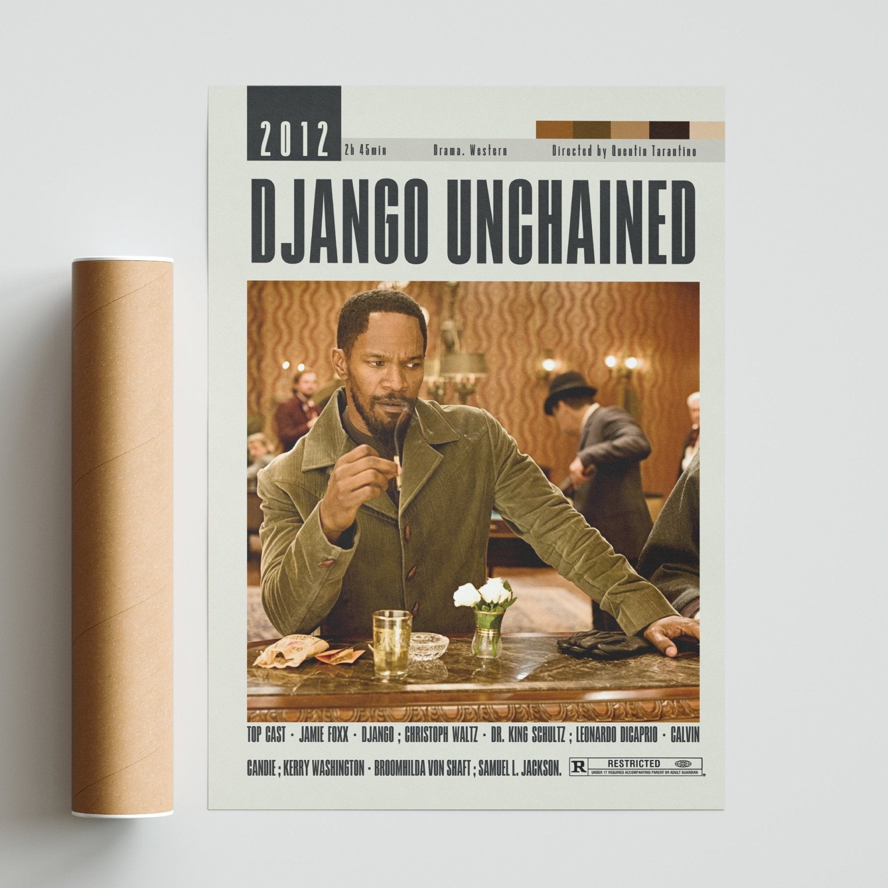 Django Unchained Poster | Quentin Tarantino Movies - 98typesModern Minimal Movies