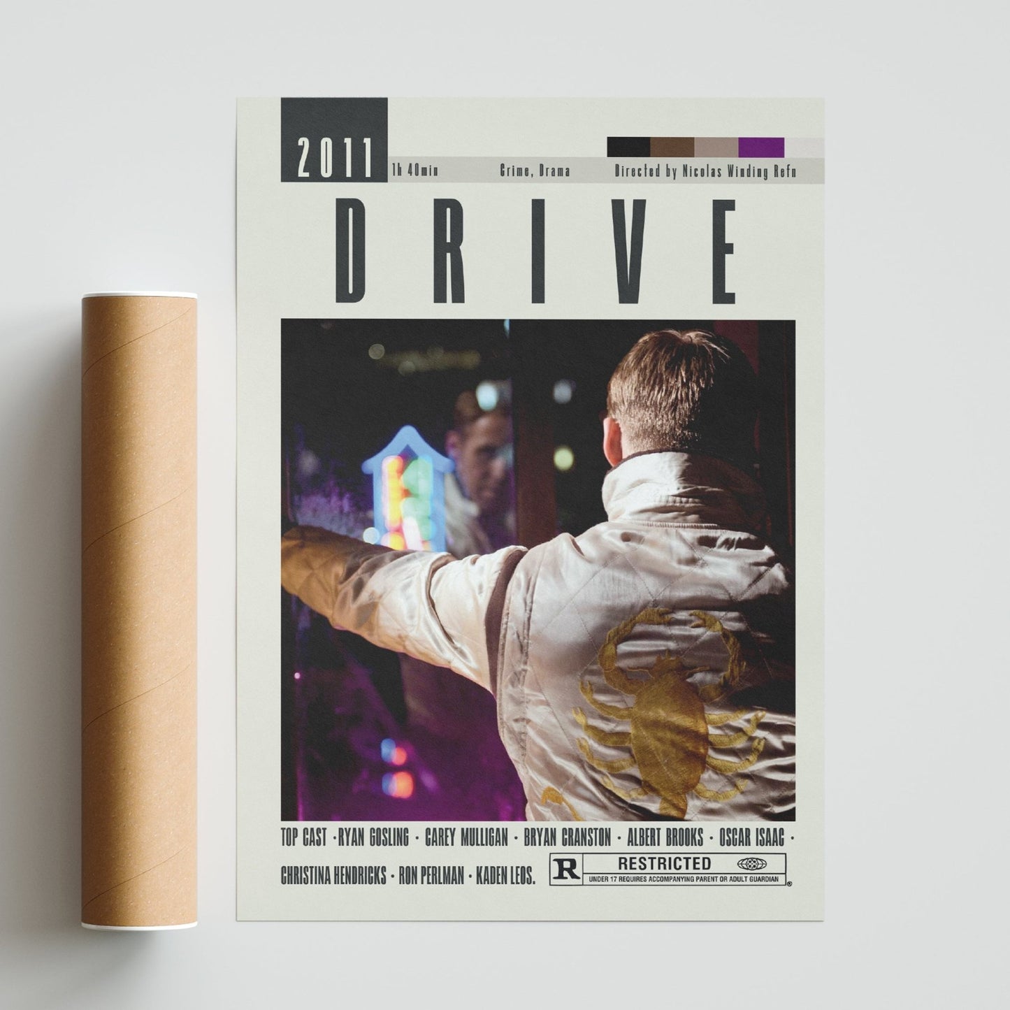 Drive Poster | Nicolas Winding Refn Movies - 98typesModern Minimal Movies