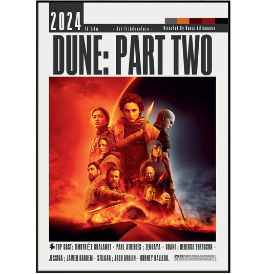 Dune Part Two Film Posters - 98typesModern Minimal Movies