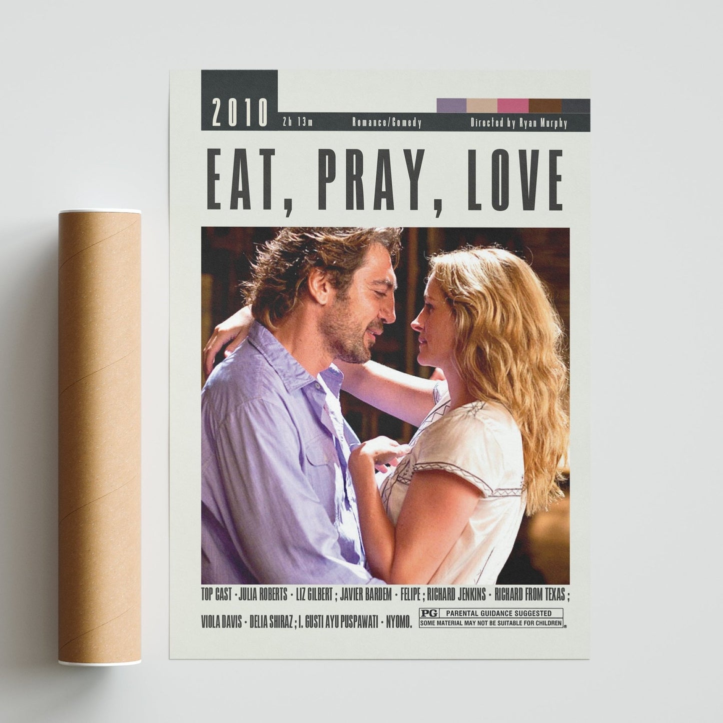 Eat Pray Love Poster | Ryan Murphy Movies - 98typesModern Minimal Movies