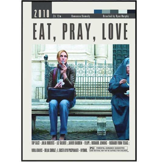 Eat Pray Love Poster | Ryan Murphy Movies - 98typesModern Minimal Movies