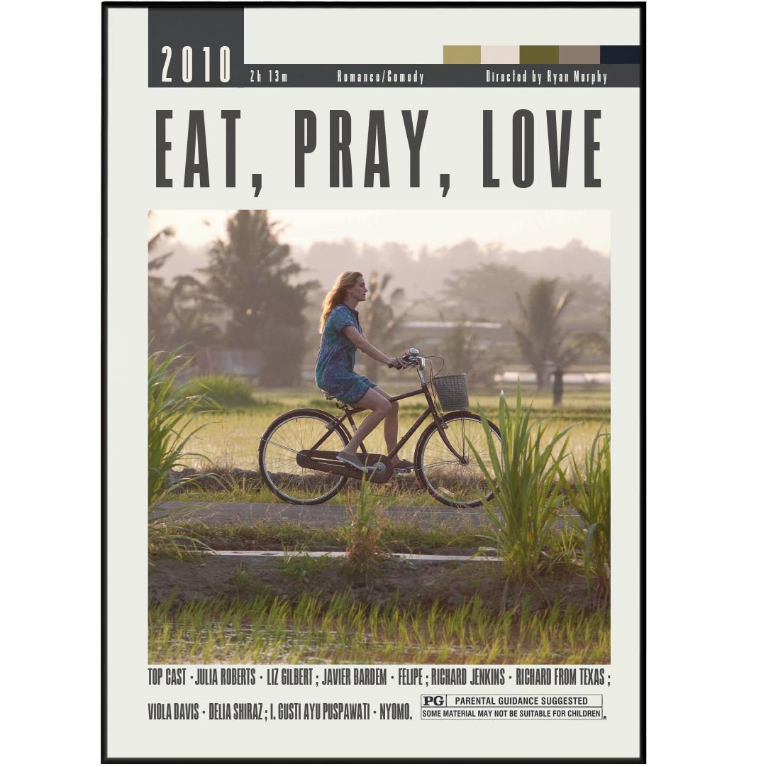 Eat Pray Love Poster | Ryan Murphy Movies - 98typesModern Minimal Movies