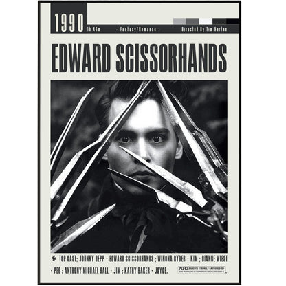 Edward Scissorhands (1990) Movie Poster - 98typesModern Minimal Movies