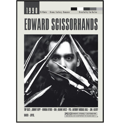 Edward Scissorhands Poster | Tim Burton Movies - 98typesModern Minimal Movies