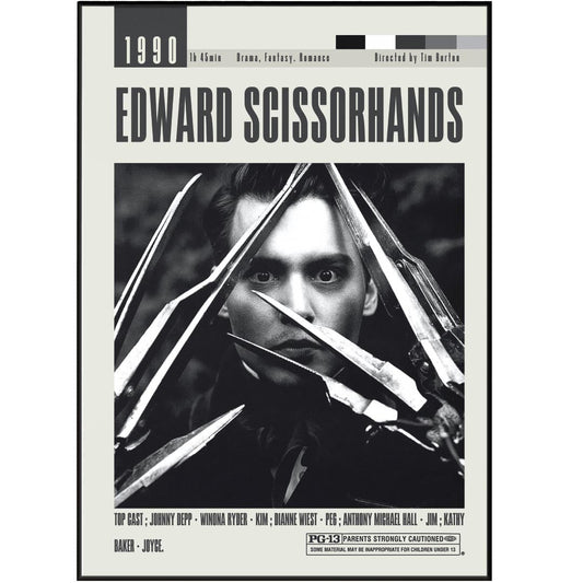 Edward Scissorhands Poster | Tim Burton Movies - 98typesModern Minimal Movies
