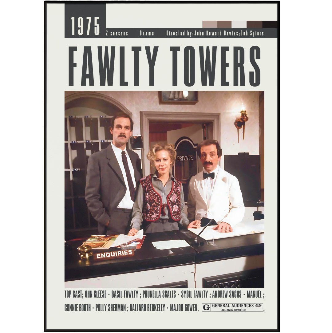 Fawlty Towers TV Series Posters - 98typesModern Minimal Movies