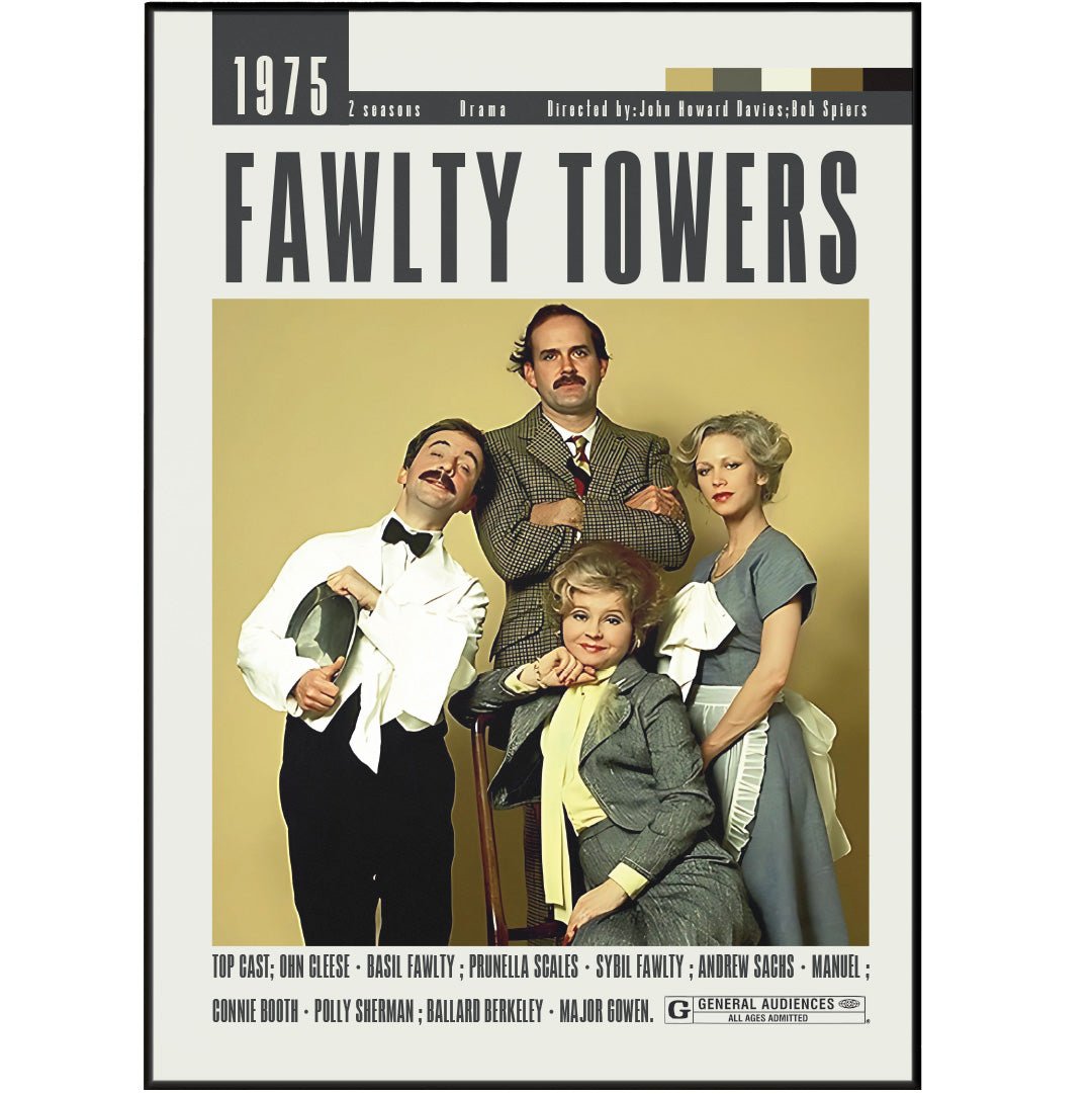 Fawlty Towers TV Series Posters - 98typesModern Minimal Movies