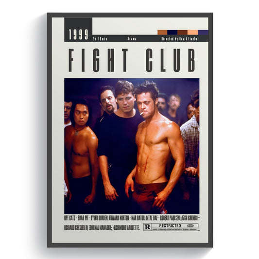 Fight Club Poster | David Fincher Movies - 98typesModern Minimal Movies