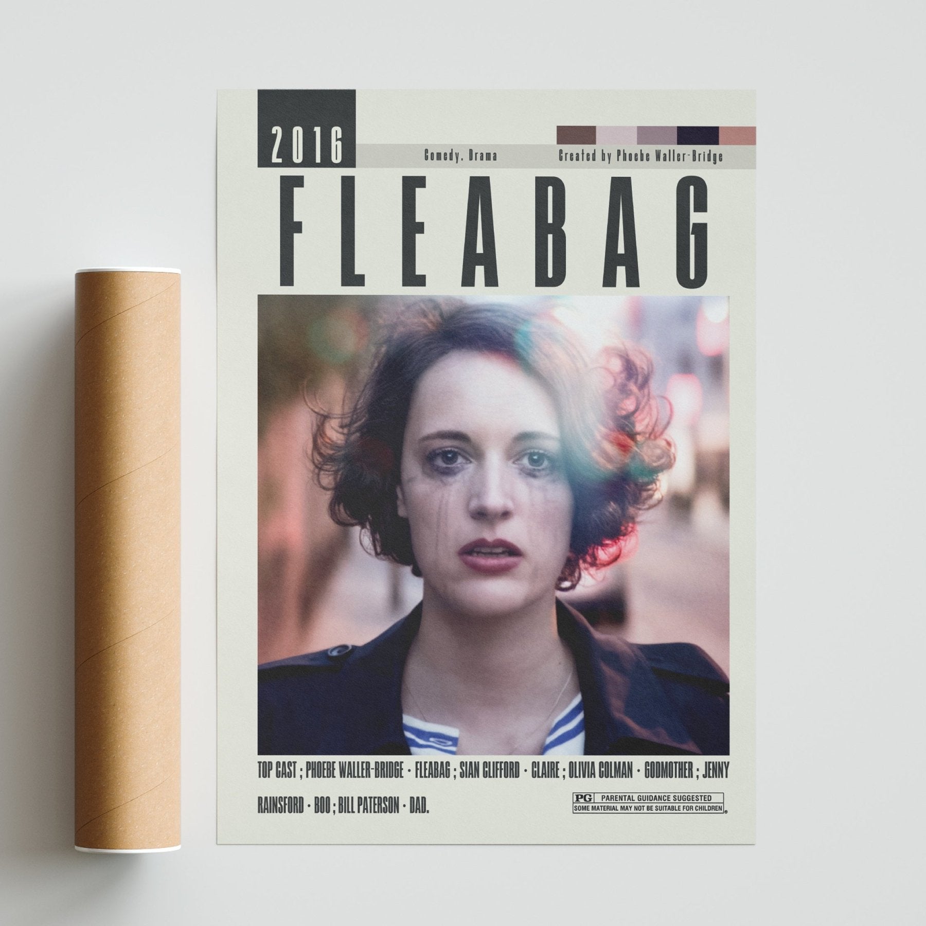 Fleabag Poster | Phoebe Waller - Bridge Movies - 98typesModern Minimal Movies