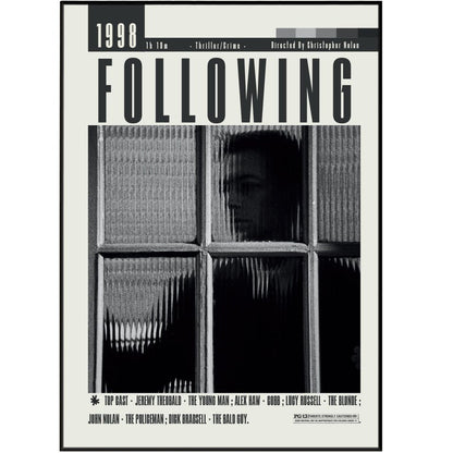 Following Movie 1998 Posters - 98typesModern Minimal Movies