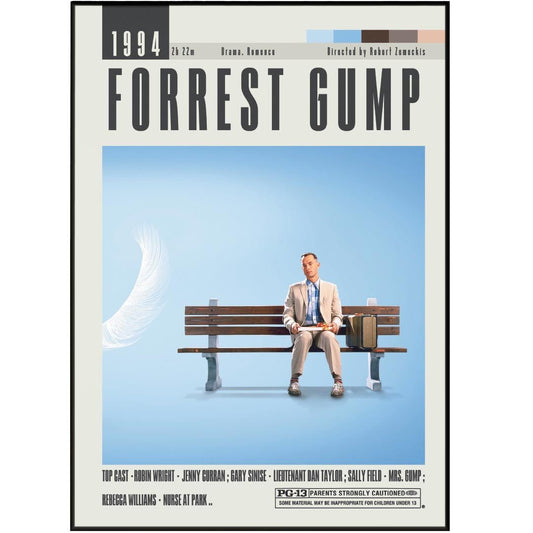 Forrest Gump Poster | Robert Zemeckis Films - 98typesModern Minimal Movies