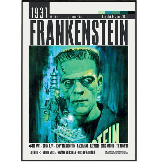 Frankenstein 1931 Films Posters - 98typesModern Minimal Movies