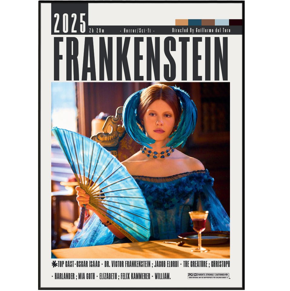 Frankenstein (2025) Film Poster - 98typesModern Minimal Movies
