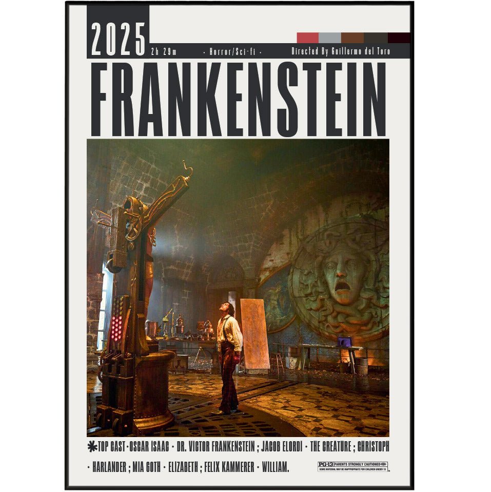 Frankenstein (2025) Poster - 98typesModern Minimal Movies