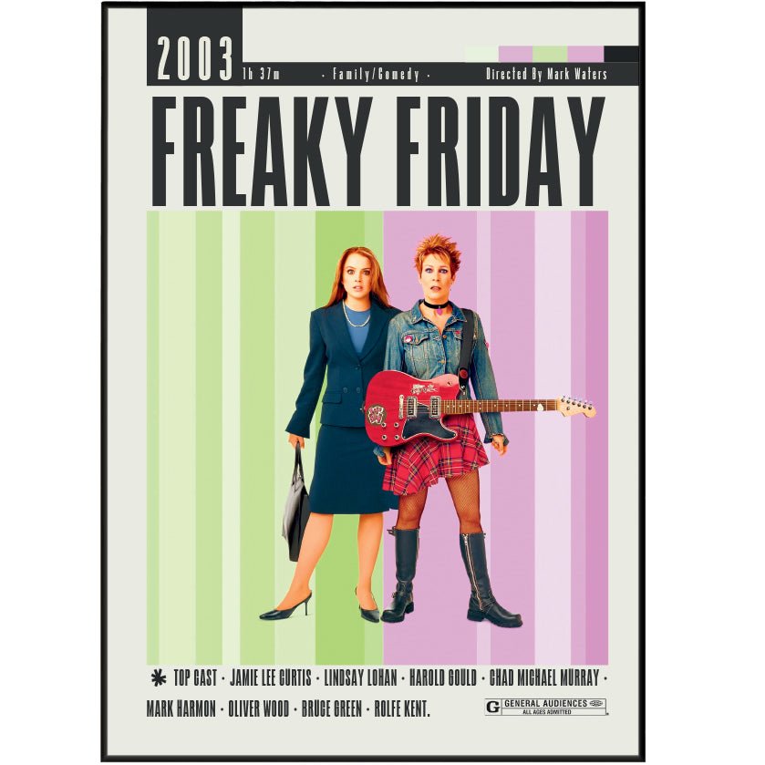 Freaky Friday Movie Posters - 98typesModern Minimal Movies