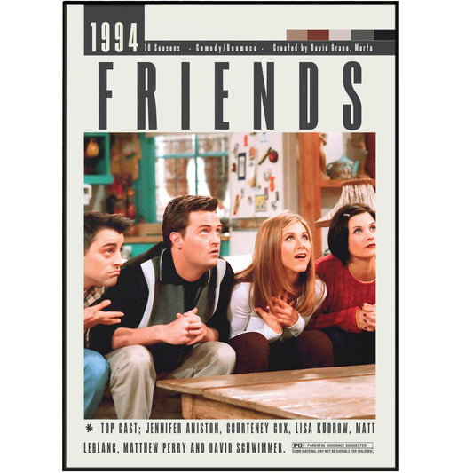 Friends Poster | David Crane,Marta Kauffman Movies - 98typesModern Minimal Movies