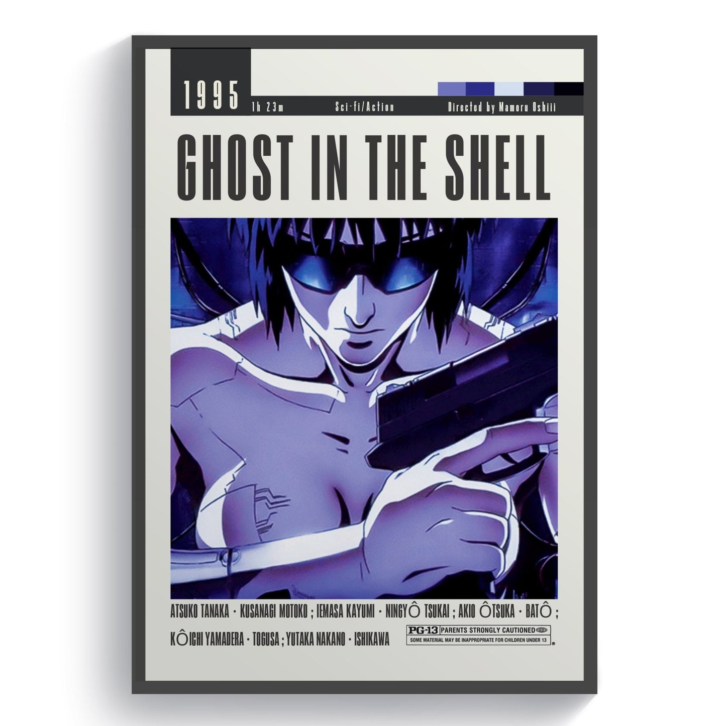 Ghost in the Shell Movie | Classic Anime Film Posters - 98typesModern Minimal Movies