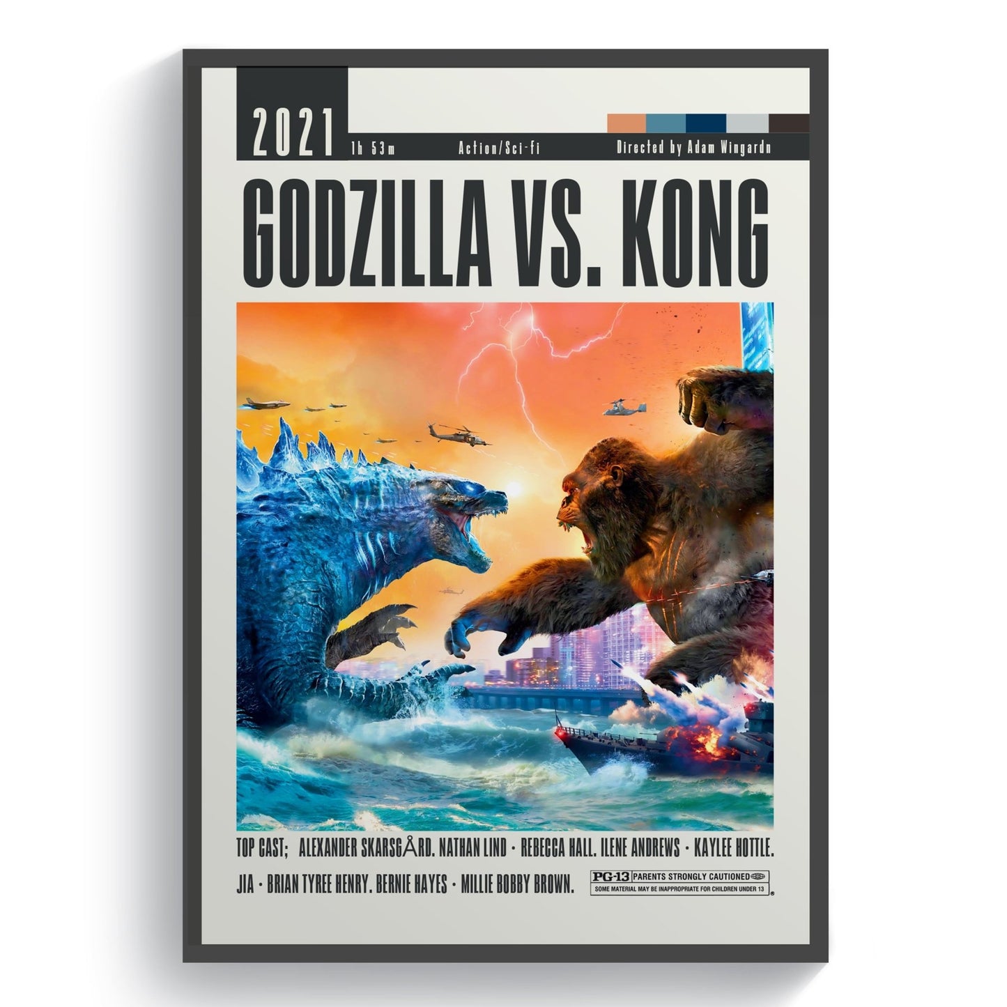 Godzilla vs. Kong Movie Posters - 98typesModern Minimal Movies